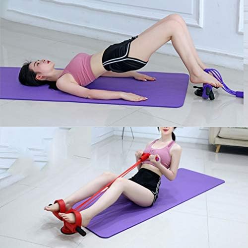 çekme halatı Pedalı Direnç Bandı 4-Tüp Elastik Sit Up Kolu Fitness Ekipmanları Vücut Geliştirme Genişletici Karın Bel Kol Bacak