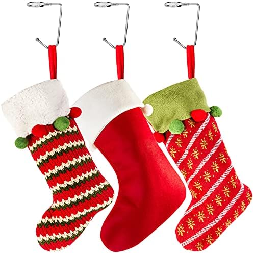 Manto için Colovis Çorap Tutucular Noel Çorap Askıları Çorap için Mantel Kancaları (Gümüş, 12)