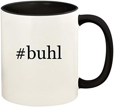 buhl-11oz Hashtag Seramik Renkli Sap ve İç Kahve Kupa Bardak, Siyah