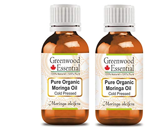Greenwood Uçucu Saf Organik Moringa Yağı (Moringa oleifera) Doğal Terapötik Sınıf Soğuk Preslenmiş Kişisel Bakım için 1250