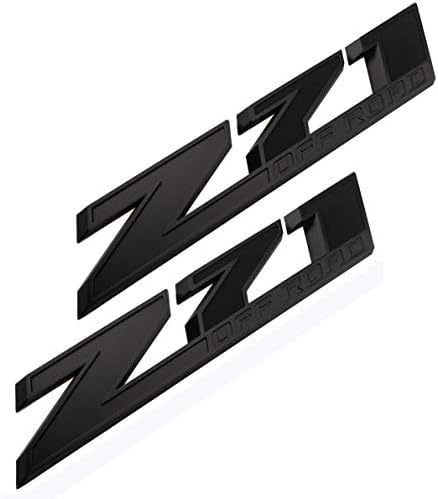 2 Paketi 10.3 İnç Z71 Off Road amblemler Çıkartmaları 3D Rozeti hevy Silverado Colorado GMC Sierra için Uyumlu (Siyah)