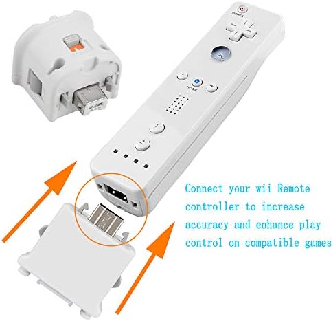 Wii Motion Plus Adaptörü, Wii Uzaktan Kumanda için 2 Paket Yükseltilmiş Hareket Eki(Beyaz)