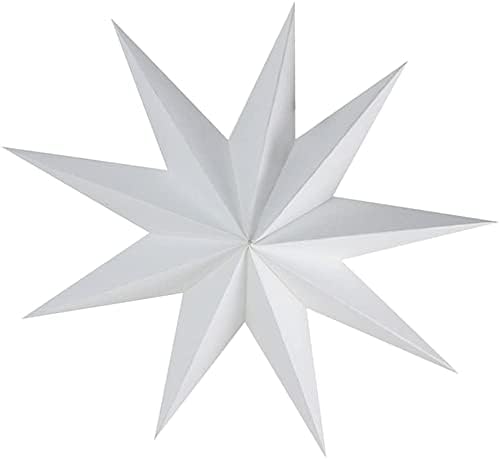 Kağıt Yıldız Fenerler 3D Asılı Abajur Yıldız Süsler Asılı Yıldız Lamba Düğün Doğum Günü Partisi Süslemeleri için-Beyaz