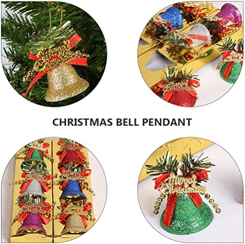 LUOZZY 12 Pcs Noel Bells Kolye Noel Ağacı Asılı Süslemeleri Düzeni Dekor Noel askı süsleri(Küçük)
