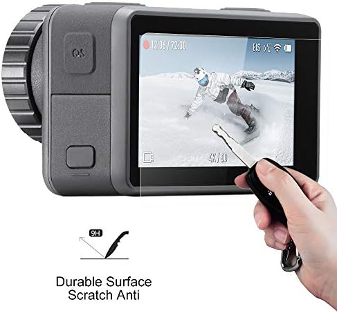 [8 Paket] Akwox Temperli Cam Lens Ekran Koruyucu için DJI Osmo Eylem ( 6-Pack) & Lens kapatma başlığı Koruyucu Aksesuarları (2-Pack)