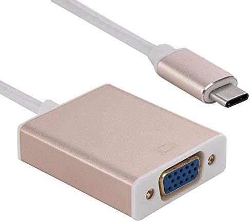 yangın kuş Basit ve Pratik USB-C / Tip-C 3.1 VGA Çoklu Ekran Adaptör Kablosu, Basit ve Pratik 10cm (Altın) (Renk: Altın)