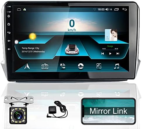 Peugeot 2008 208 2012-2018 için Bluetooth ile araba Stereo, 10.1 İnç HD IPS Dokunmatik Ekran GPS Navigasyon ile Bluetooth Radyo