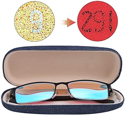 Hipokromatopsi Düzeltme Gözlük Renk Körlüğü Unisex Tam Çerçeve Gözlük Renk Körü Gözlük Kırmızı‑Yeşil Renk için Kılıf ile Zayıf