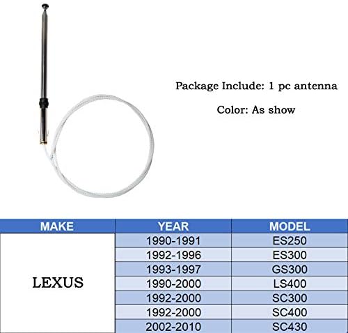 Anına Güç Anten Direği ile Uyumlu 1990-2010 Lexus ES250-ES300-GS300-LS400-SC300-SC400-SC430 Satış Sonrası anten Direği için AM