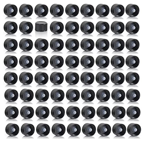 Magnakoys Siyah 15-425 Polycone Şişeler için Sürekli İplik Kapatma Kapakları (15-425, Siyah, 75)