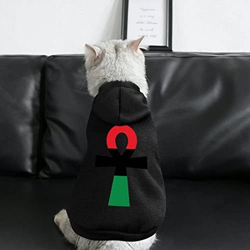 Kırmızı Siyah & Yeşil Ankh Köpekler Kapüşonlu Sweatshirt Pet Hoodies Giyim Kazak Kedi Gömlek