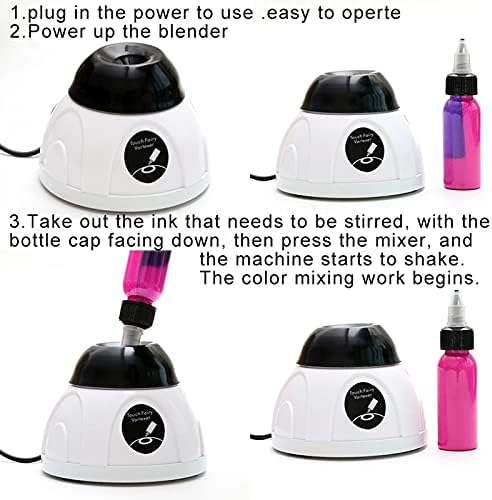 SFLCYGGL Elektrikli Dövme Mürekkep Pigment Mikser Makinesi 4000 RPM Shaker, Oje Sıvı Şişe Shaker Makinesi Salon için