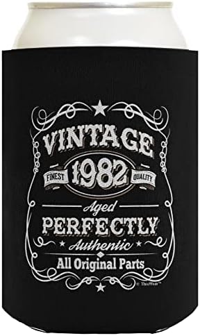 Yaş 40 Doğum Günü Hediyeleri Vintage 1982 Tüm Orijinal Parçaları 48-pack Can Coolie İçecek Soğutucular Coolies Siyah