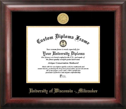 Kampüs Görüntüleri Wisconsin Üniversitesi, Milwaukee Altın Kabartmalı Diploma Çerçevesi