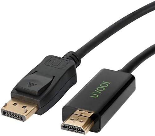 UVOOI DisplayPort Dp'den HDMI Kablosuna 6 feet 5'li Paket, displayport'tan HDMI Ekran Monitör Adaptör Kablosuna Erkek-Erkek Altın