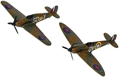 Corgi Diecast İngiltere Savaşı Spitfire ve Hurricane Koleksiyonu Fit Kutusu Ölçekli Ekran Modeli Uçaklar CS90686, yeşil ve Kahverengi