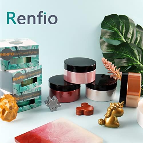 Renfio 100g Mika Tozu Pigment, Metalik Doğal Boya Mineral İnci Pırıltılı Epoksi Reçine Boya Boyama Sabun Yapımı için Balçık Banyo