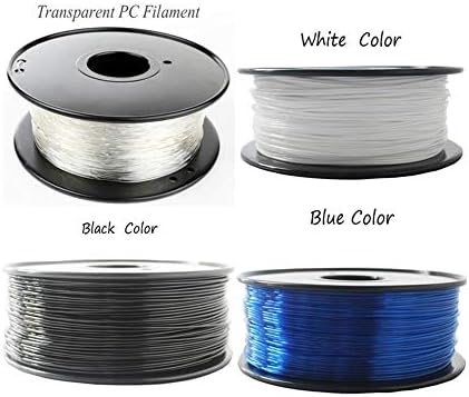 W-Shufang, 3D Yazıcı için 3D 1.75/3mm Premium PC Filament Polikarbonat Filament Güçlü Termoplastik Sıcaklık Dayanımı (Renk: 1KG