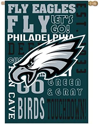 Philadelphia Eagles Fan Kuralları Ev Bayrağı-28 x 44 İnç