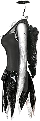 Kadın Cosplay Elbise Up Kıyafetler Melek Kostüm Yetişkin Siyah Fantezi Elbiseler Şeytan Lady Kostüm Elbise Aksesuarları ile