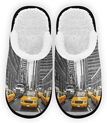 New York Taksi Terlik, yumuşak Bellek Köpük Kaymaz Kapalı Ev Terlik Ev Ayakkabı Yatak Odası Spa Otel Seyahat için