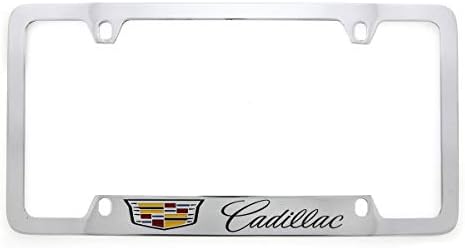 Krom Kaplamalı Crest Pirinç Plaka Çerçeveli Cadillac (2 Delikli)