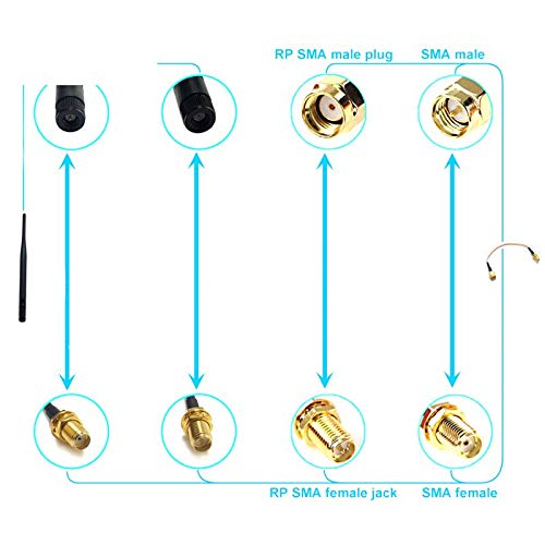 SMA Erkek Dik Açı Anahtarı SMA Erkek RA 90 Derece RG58 Pigtail Kablo 50cm 20 Kablosuz Yönlendirici için