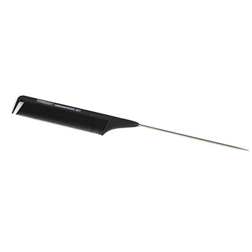5 ADET ince diş Metal Pin kuaförlük saç stili sıçan kuyruk tarak siyah 22cm