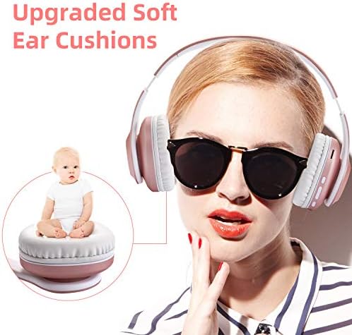 Kulak Üstü Bluetooth Kulaklıklar,Mikrofonlu KİNGCOO Kablosuz Kulaklıklar V5.0, Katlanabilir ve Hafif Kulaklık, Cep Telefonları