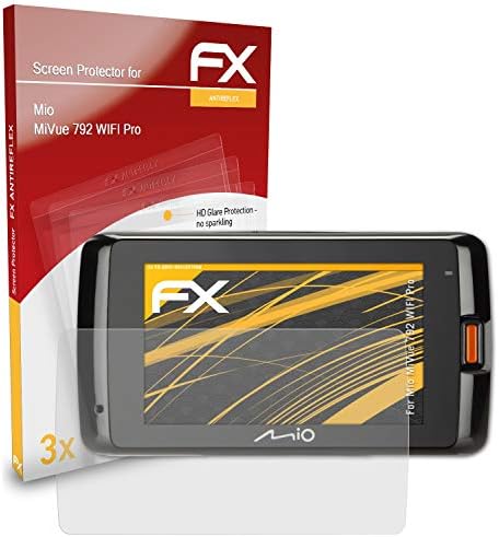 atFoliX Ekran Koruyucu Mıo MiVue 792 WiFi Pro Ekran Koruma Filmi ile Uyumlu, Anti-Yansıtıcı ve Şok Emici FX Koruyucu Film (3X)