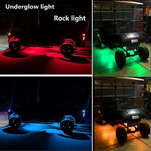 NBWDY 8 Pcs RGB kamyon yatak led ışık kiti, çok renkli 32 LED Off Road Altında Araba, ayak Wells, yan Işaretleyici ray Arka kaya