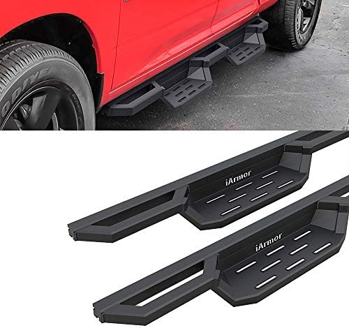 HD Ridez Alüminyum Damla Adımlar Zırh Dodge Ram 1500 2009-2018 Quad Cab ile Uyumlu (Sondaj Bazı Modeller için Gerekli) (Nerf