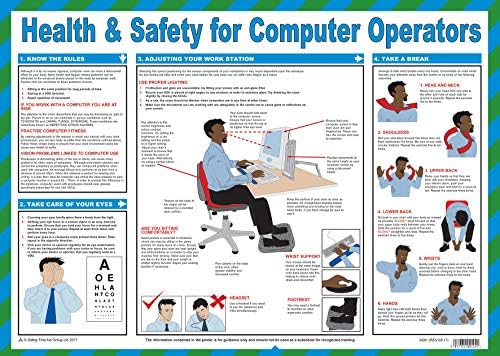 İş Sağlığı ve Güvenliği Bilgisayar Ops A2 Poster, Lamine