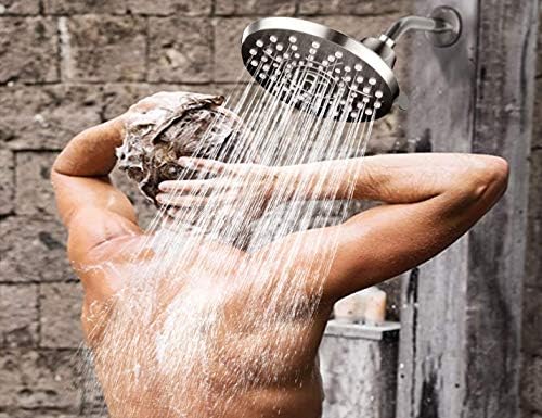 PARLAK DUŞLAR Yüksek Basınçlı Sabit Duş Başlığı 4 Fonksiyon Banyo Yağmur Duş Başlığı El Tipi Duş Başlığı ve Sabit Sprey Başlığı,
