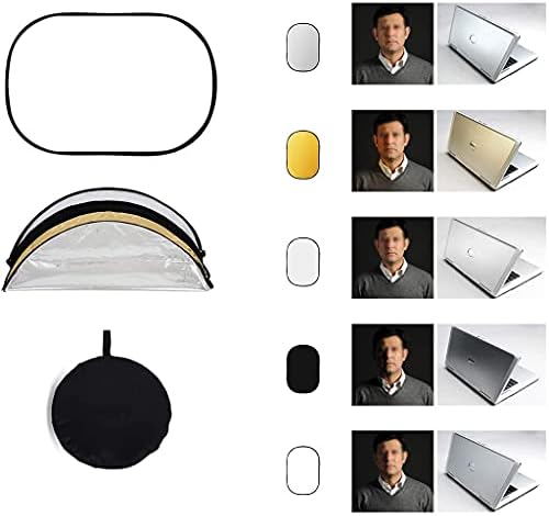 Kamera Aydınlatma Reflektör Oval 5-in-1 Taşınabilir Çok Katlanabilir Disk Aydınlatma Reflektör Stüdyo Fotoğrafçılığı Aydınlatma