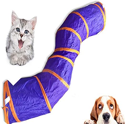 Pet Oyuncaklar-S-Şekilli Kavisli Pet Tünel Pist Kedi Oyuncak-Oynamak için Kediler ve Köpekler için Uygun