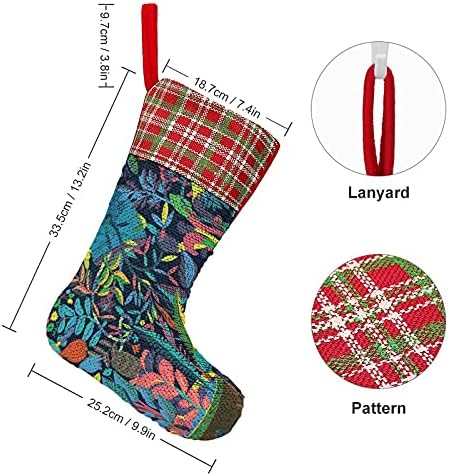 XKAWPC Tropikal Bitkiler Noel Çorap Asılı Çorap Tatil Parti Ev Decoratiom Hediye kırmızı Tarzı