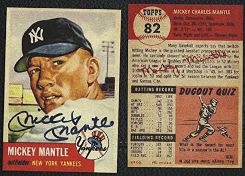 Mickey Mantle 1953 Topps Beyzbol Otomatik BASIM Kartı New York Yankees-Beyzbol Kartı