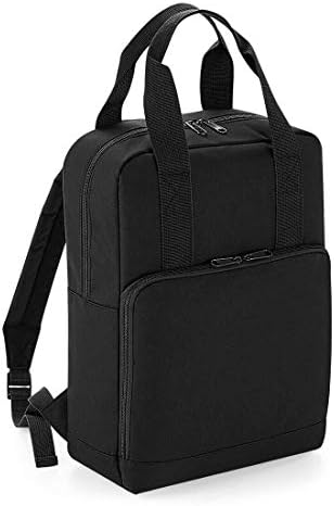 Unisex sırt çantası omuz askısı ikiz kolu çanta yetişkin seyahat rulo üst sırt çantası siyah bir boyut