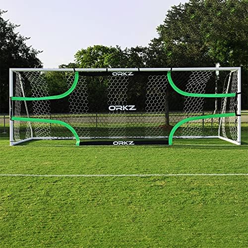 ORKZ Futbol Gol Hedef Net-24ft x 8ft Puanlama Eğitim Ekipmanları - Geliştirmek Kick Uygulama Çekim Hedefleri, Taşınabilir Hedef