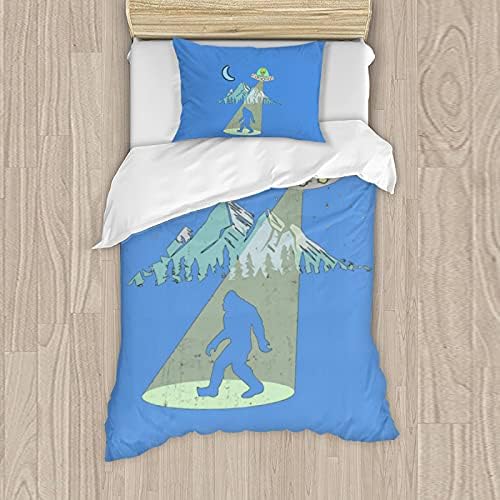 Bigfoot Alien nevresim takımı Çocuklar Genç Erkek Kız Nevresim Dekor Yatak yorgan yatak örtüsü seti Ev Yatak Odası Dekoratif