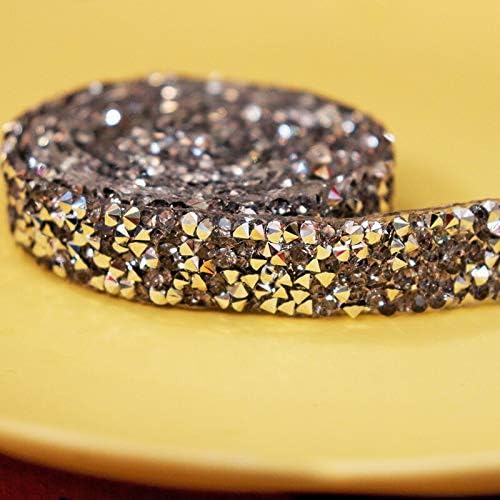 S3LCRAFT 12mm Boncuklu Rhinestone Kristal Trim Demir On Elmas Şerit Wrap Elbise Trim Dikiş Aksesuarları DIY Düğün Parti Ayakkabı