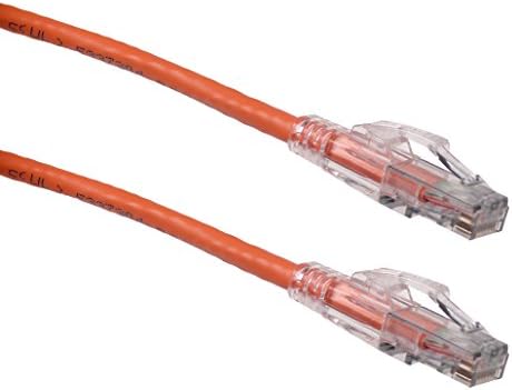 NTW 1 Ft. Kilitlenebilir CAT6 Patentli net-Lock RJ45 Ethernet Ağ Yama Kablosu (UTP), Takılmayan, TURUNCU
