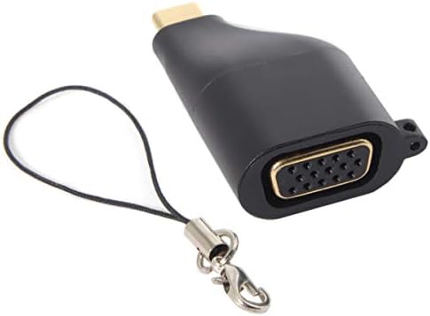 Cablecc USB-C Tipi C VGA Dönüştürücü Adaptör 1080p Tablet, Telefon ve Dizüstü Bilgisayar için Zincirli (VGA)