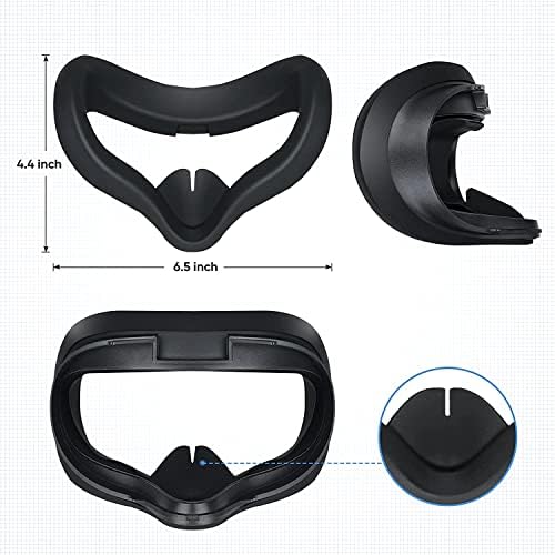 VR Silikon Yüz Kapağı, Oculus Quest 2 Kulaklık Aksesuarları için Yüz Maskesi, Orijinal Stok Yüz Arayüzünü Temiz, Kuru, Yumuşak