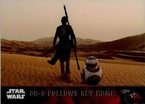 Topps Chrome Star Wars The Force Awakens Spor Dışı 26 BB-8, Rey'in Resmi Film TİCARET kartını Bölüm 7'deki karakterleri