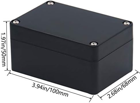 Otdorpatio 2 Paket Proje Kutusu IP65 Su Geçirmez Bağlantı Kutusu ABS Plastik Siyah Elektrik Kutuları DIY Elektronik Proje Durumda