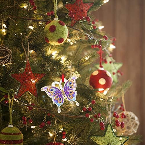 WaaHome Kelebek Noel Süsler 2021 Hatıra Noel Ağacı Süsler Noel Ağacı Süslemeleri