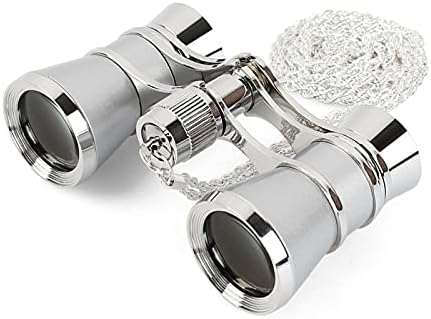 ZUZULİ Dürbün 3x25 Klasik Katlanabilir Opera Gözlük Dürbün Metal Gövde Zinciri ile Optik Lens Tiyatro Teleskop Retro Tasarım
