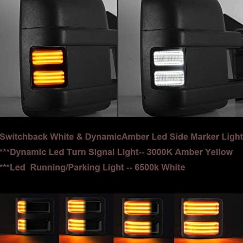 Jınfılı Switchback Yan Ayna Marker Sıralı Amber LED Dönüş Sinyali & Koşu Park tow ışık Lambası Flaşör ile Uyumlu 2008- Ford